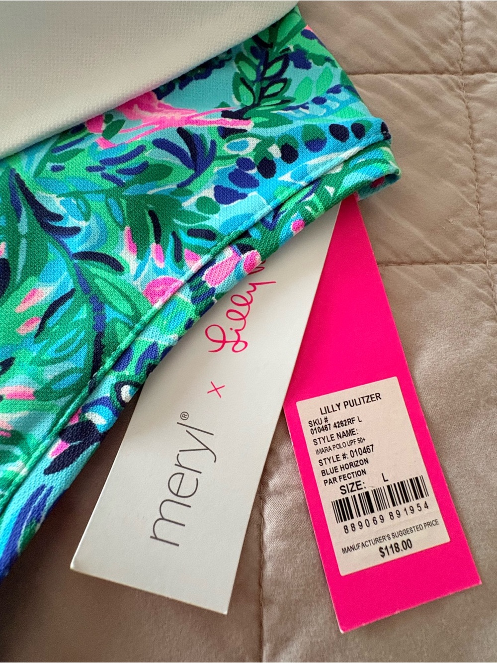 Lilly Pulitzer Luxletic Imara sleeveless polo top - Size L - Picture 5 of 9